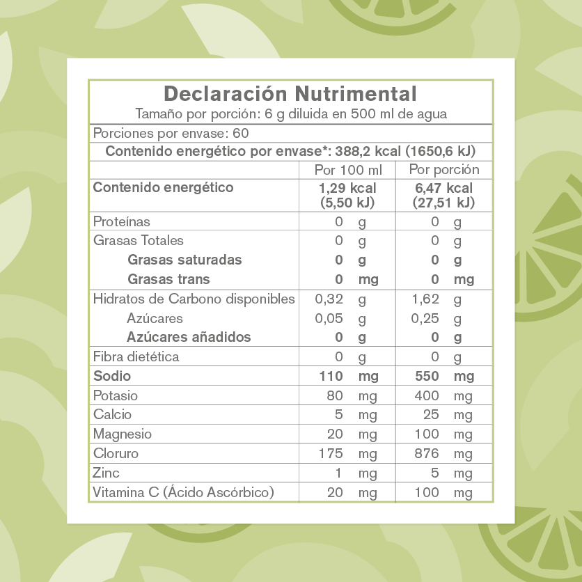 Electrolitos Limón - Bolsa