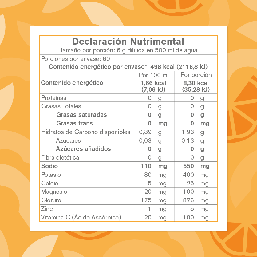 Electrolitos Naranja - bolsa